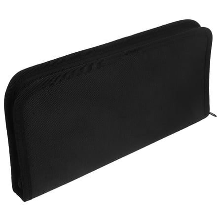 Beaupretty 1Pc Paint Brush Holder Canvas Rollup with 15 Slots Durable Black Storage Organizer