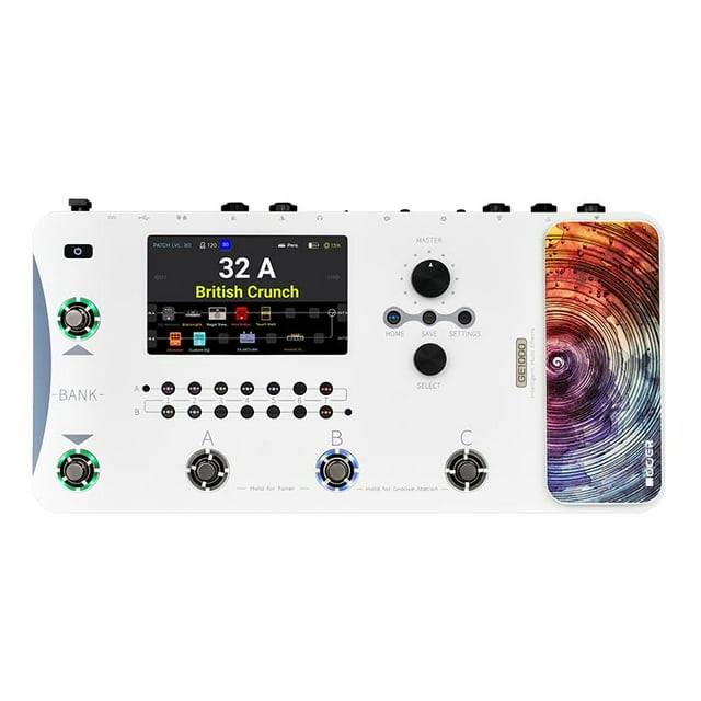 Pedal multiefectos para guitarra MOOER GE1000 Li White con más de 300 efectos