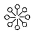 thumbnail image 5 of Ganchos de ojo de tornillo de hierro Uxcell de 1.2 pulgadas, tornillos autorroscantes, colgador atornillable negro, paquete de 14, 5 of 5