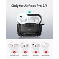 thumbnail image 2 of ESR Protective Cover Compatible with AirPods Pro 2nd & 1st Gen (USB-C/Lightning), Drop-Proof Lock & Easy Open, Magnetic Charging, Black, 2 of 10