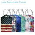 thumbnail image 3 of 2PCS Luggage Tags, Privacy Cover ID Label with Stainless Steel Loop and Address Card for Travel Bag Suitcase, US Flag, 3 of 7