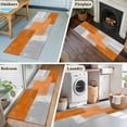 thumbnail image 5 of Orange Abstract 2'x6' Runner Rugs for Hallway Kitchen Bedside Non Slip, Grey Geometric Oil Painting Vintage Gradient Entryway Rug Runners with Rubber Backing, Long Carpet Runner for Laundry Room, 5 of 8