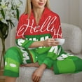thumbnail image 6 of Vsdgher Watermelon Hello Summer Pajamas Set Long Sleeve Sleepwear Womens Button Down Nightwear Pj Sets-X-Large, 6 of 7