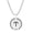 Silver Aries, variant on Women's Men's Stainless Steel Round Constellation Tag Necklace Silver Plated Horoscope Jewelry Silver virgo