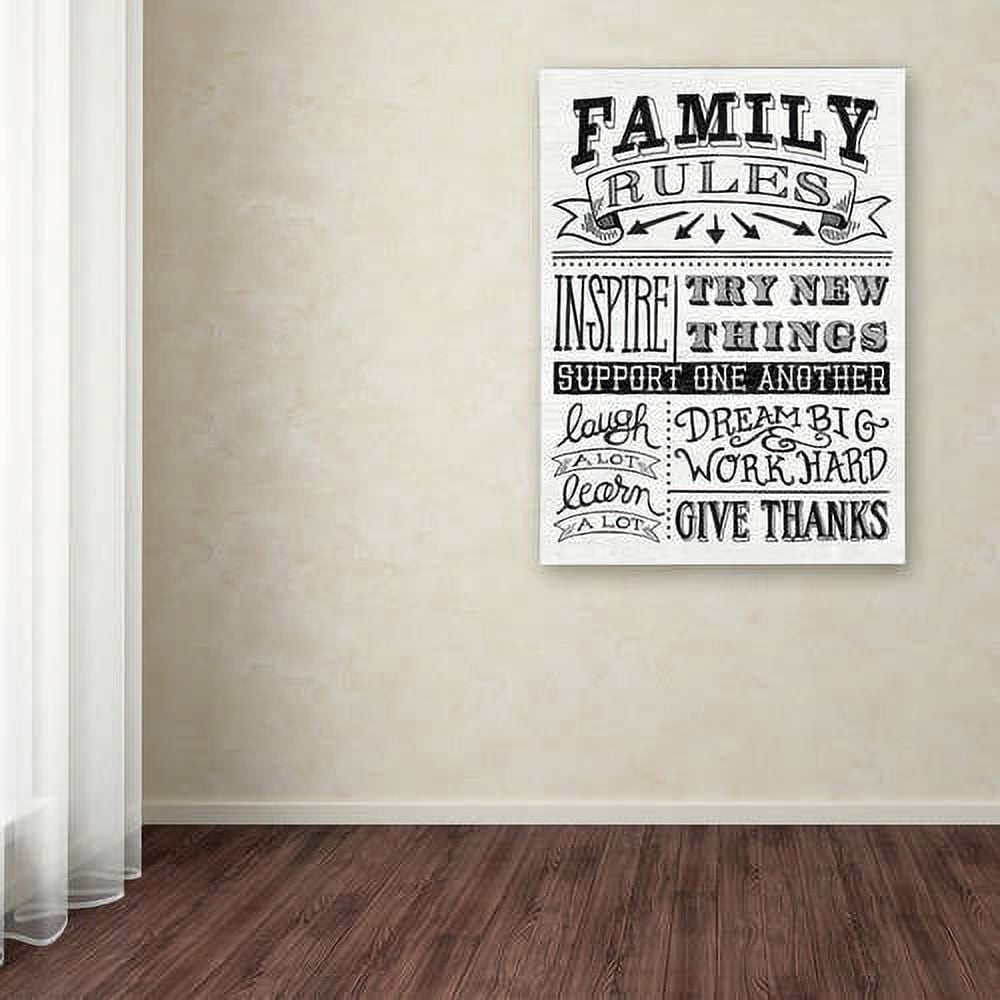 Trademark Fine Art "Family Rules II" Canvas Art by Mary Urban