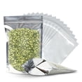 thumbnail image 2 of Intentional Home Goods 150 Pcs Resealable Mylar Bags - Smell Proof Ziplock and Heat Sealable Bags - Stand Up Food Storage Pouches - Safe Waterproof Packaging Barrier,Silver,6x8.75 inches (15x22 cm), 2 of 4