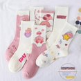 thumbnail image 2 of Calcetines Mujeres Versión Coreana De Tubo Medio ins Moda Otoño Invierno Modelos Todo Combinado Lindo Estilo Japonés Medias Rosapangjing, 2 of 4