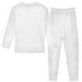 thumbnail image 2 of joogoo White 2 Piece Long Sleeve Tee and Pants Cotton Pajama Set 8Y, 2 of 7