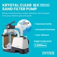 thumbnail image 3 of Intex10 inch Krystal Clear Sand Filter Pool Pump, 1500 Gph Motor 1200 GPH System Flow Rate with GFCI, 110-120 V, 3 of 8