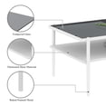 thumbnail image 4 of Leumius Rectangle Coffee Table with Tempered Glass top and White Legs, Modern Table for Living Room Home Office Studio, 4 of 9
