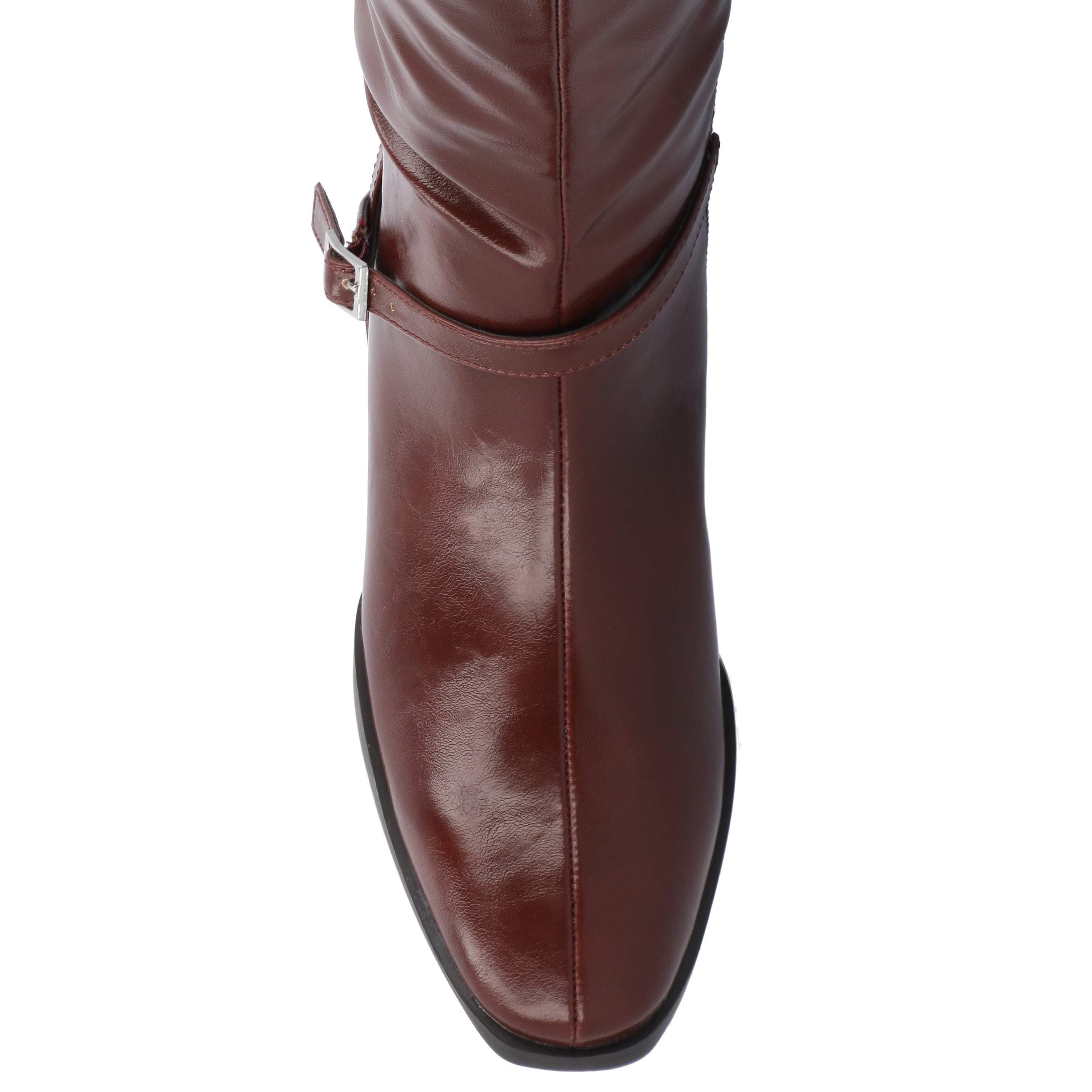 Journee Womens Rhianah Stacked Block Heel Square Toe Boots