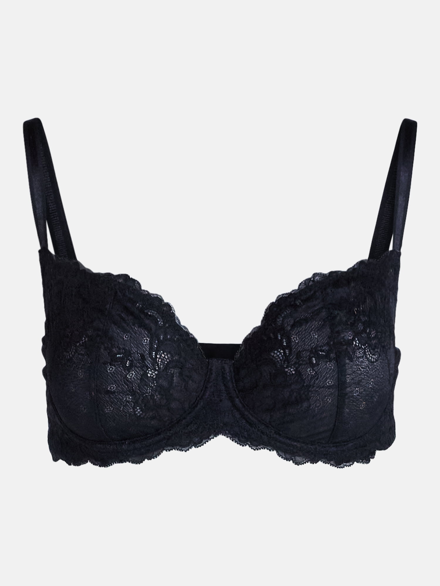 Joyspun Women's Two-Tone Lace Balconette Bra, Sizes 36B-40DDD