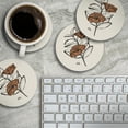 thumbnail image 7 of Thirstystone Mocha Flower 4-Pack Round Stone Coasters, 7 of 7