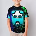 thumbnail image 2 of Geometry Dash Children's T-Shirt Short Sleeve T-Shirt Breathable Summer Tee Shirt for Boys Girls 100CM, 2 of 8