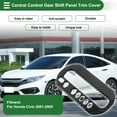 thumbnail image 3 of Cubierta del panel de trim del cambio de control central para Honda Civic 2001-2005, sticker de panel antiarañazos de control de cambio de fibra de carbono negro, trim de medio paquete, 3 of 6