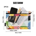 thumbnail image 4 of FORMRS 2 Pack Pencil Pouch for 3 Ring Binder with Clear Window Zipper Case, Minimalist Triangles, 4 of 6