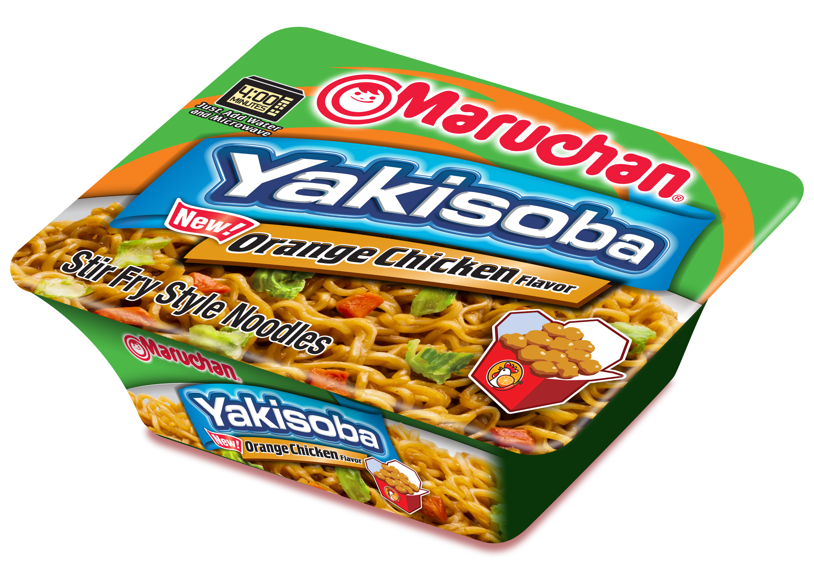 8 pack) Maruchan Yakisoba Orange Chicken Flavor Noodles
