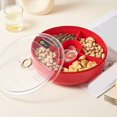 thumbnail image 6 of Hauiodp Divided Serving Tray with Lid, Portable Snack Container Platter, Round Reusable Snack Nuts Containers, Party Platter for Candy, Appetizer, Snack, Fruit, Veggie, Parties, 6 of 6