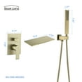 thumbnail image 2 of Boyel Living Single-Handle Wall Mount Roman Bathtub Tub Faucet with Hand Shower,Modern Bathroom Waterfall Tub Filler with Handheld Shower in Brushed Gold, 2 of 8