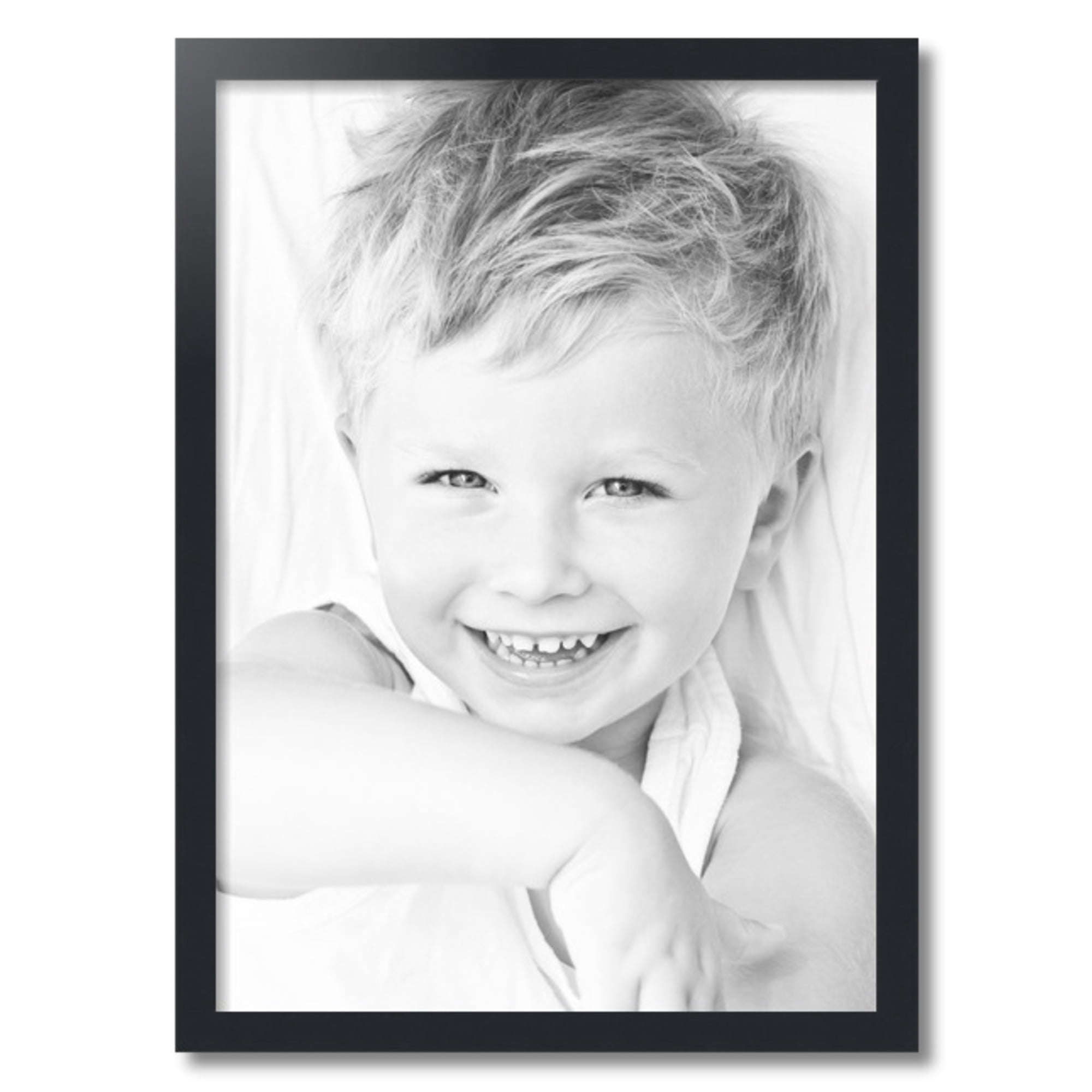 ArtToFrames 20" x 28" Black Satin Picture Frame, 20x28 inch Black MDF Poster Frame (WOM-5180), 1 Pack