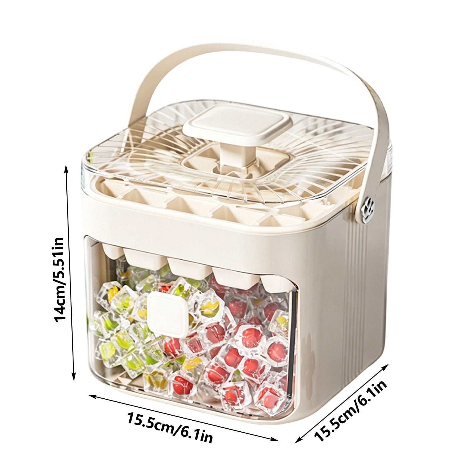 Efficient Tray With Secure Lid For Home Kitchen Bar And Outdoor Parties Compact Freezer Space Saving Design
