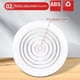 thumbnail image 4 of Round Adjustable Wall Interior Vent ABS Ventilation Grille Vent Cover 75mm/100mm/125mm/150mm/200mm For Bathrooms, Offices, 4 of 10
