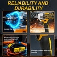 thumbnail image 6 of Pnoeoce 580N.m Brushless Cordless Impact Wrench,1/2" Impact Gun, 21V High Torque, 3200RPM with 2*4.0Ah Battery for Car Repair and DIY, 6 of 10