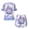 thumbnail image 5 of Picia Round Snow Merry Christmas Pajamas Sets for Women Soft Short-Sleeved Pjs with Lounge Shorts Two Piece Sleepwear-XX-Large, 5 of 9