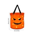 thumbnail image 3 of Halloween Light Up Pumpkin Candy Basket - LED Glowing Candy Bucket with Handle, Reusable Orange Halloween Trick or Treat Bucket for Boys and Girls, 3 of 5