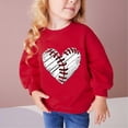 thumbnail image 2 of CLOISE Red Hoodie Kids Girls Boys Toddler Long Sleeve Hooded Sweatshirt Tops Heart Cotton Outfits Fall Winter Clothes 5-6T, 2 of 4