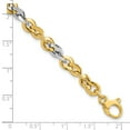 thumbnail image 3 of 14k Two-Tone Polished Bracelet (Weight: 5.1 Grams, Length: 7.5 Inches), 3 of 5