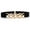 Black, variant on Waist Belt Golden Polished Metal Chain Buckle Elastic Elegant Wide Women Dress Shirt Coat Belt Clothing Accessories