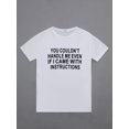 thumbnail image 3 of Lovelywholesale Women's Plus Size Casual Round Neck Letter Print White T-shirt, 3 of 4