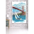 thumbnail image 3 of San Francisco, California, Golden Gate Bridge and Sail Boat (36x54 Giclee Gallery Art Print, Vivid Textured Wall Decor), 3 of 3