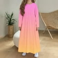 thumbnail image 5 of Mikilon Girls Maxi Dress Long/Short Sleeve Casual Holiday Dress with Pockets for 5-13 Years, 5 of 6