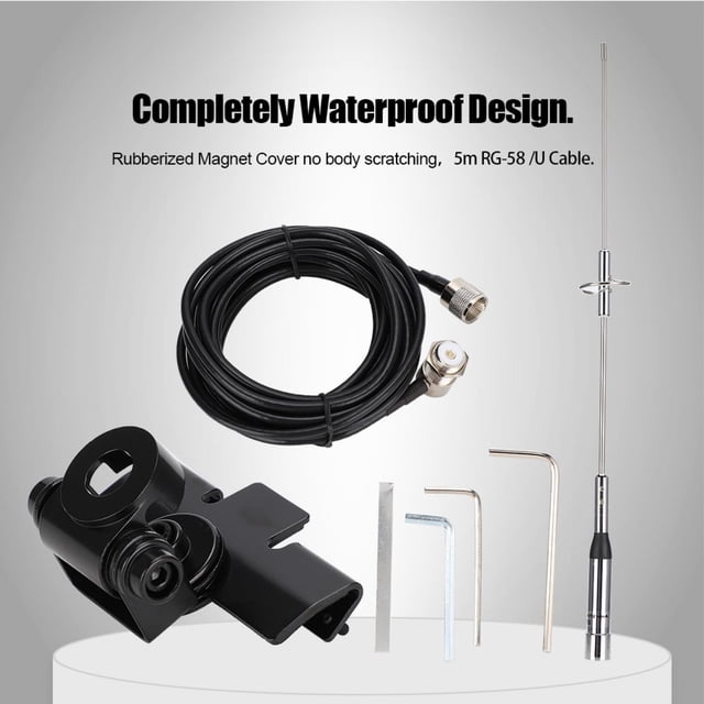 NL-770S Antena De Radio Para Automóvil De Doble Banda VHF/UHF 144/430MHz 2.15/3.0dBi Con Diseño Impermeable, Cubierta Magnética De Goma, Cable De 5 M
