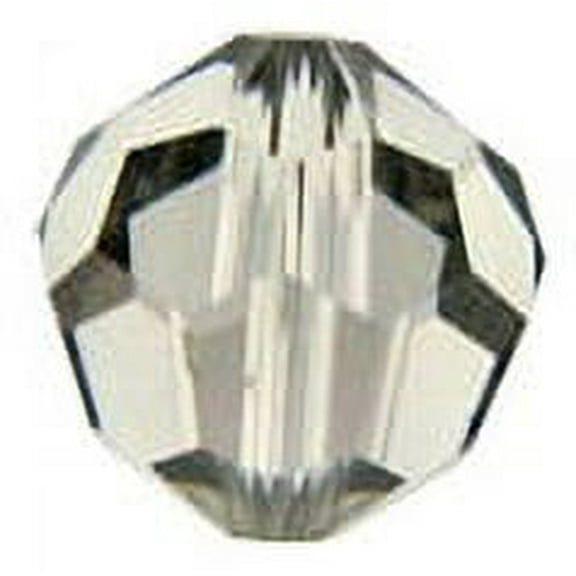 Swarovski Round Crystal Beads Item #5000 Black Diamond Color 8mm Size - 12 Pieces
