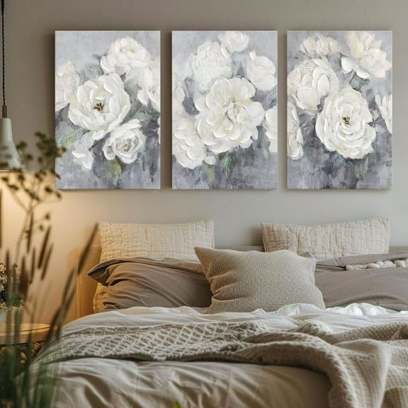 Hieng Pink Grey Canvas Wall Art for Living Room Modern Stripes Decor Abstract Office Painting Pictures Artwork for Room Posters (Only canvas)