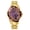 Gold Purple, variant on Unique Watches for Men Waterproof Stainless Steel Wristwatch with Luminous Quartz Movement Calendar Function and Green Dial Perfect Men's Gift