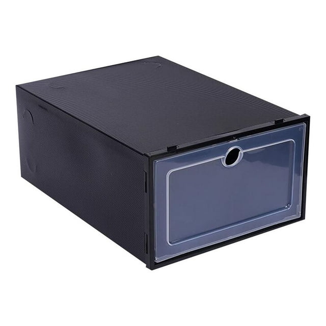EGNMCR Closet Organizers and Storage, Storage Trunks & Bag Foldable Transparent Shoe Storage Box Plastic Stackable Shoe Storage Box Folding storage