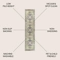 thumbnail image 4 of JONATHAN Y WASHABLE 2 x 8 Runner Rug, Maris Ornate Medallion - Green/Tan/Blue, WSH109E-28, 4 of 10