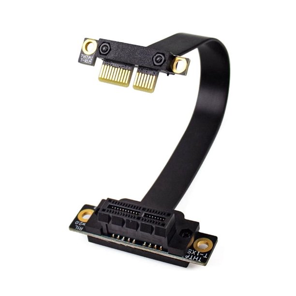 Adaptador Extensor PCI-e 1X Cable Elevador PCI-Express 3.0 1X Macho A Hembra Cable de Extensión PCIE 1X de 90 Grados y 15 cm