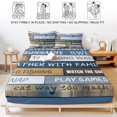 thumbnail image 5 of King Size Fitted Sheet Set - Lake Farmhouse 3 Piece Bedding Sets 16" Deep Pocket Fitted Sheet with 2 Pillowcases, Vintage Wood Grain Country Pastoral Brushed Microfiber Hotel Luxury Bed Sheets, 5 of 9