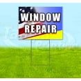 thumbnail image 1 of Window Repair (18" x 24") Yard Sign, Includes Metal Step Stake, 1 of 6