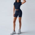 thumbnail image 2 of Aihuaihua Womens Workout Sets 2 Piece - Seamless Yoga Outfits Shorts and Crop Top Matching Gym Athletic Clothing Set, 2 of 5
