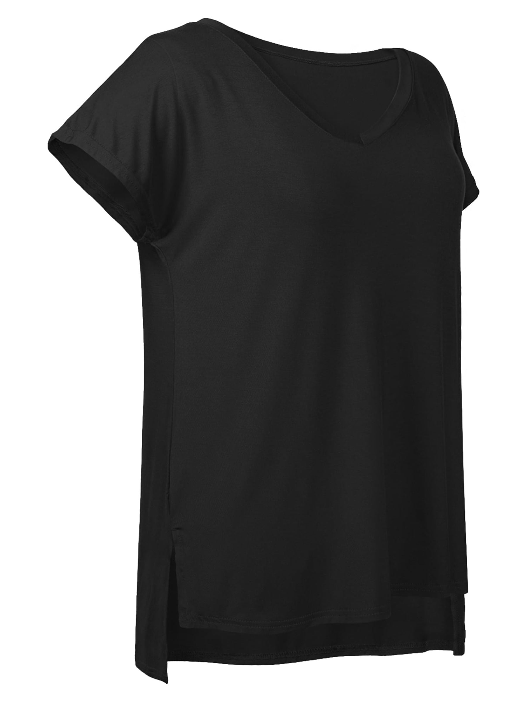 black high low shirt plus size