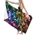 thumbnail image 1 of GOHAO Colored Smoke Black 3 Piece Bathroom Rugs Set Bath Rug Contour Mat and Toilet Lid Cover, 1 of 2