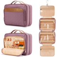 thumbnail image 1 of Neceser de viaje COOSKY con organizador de joyas, color morado oscuro, 1 of 7