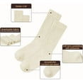 thumbnail image 6 of Fashion Crew Socks for Women Casual Scrunch Retro Crew Socks Solid Color Stacked Tube Socks 1-3 Pairs, 6 of 8
