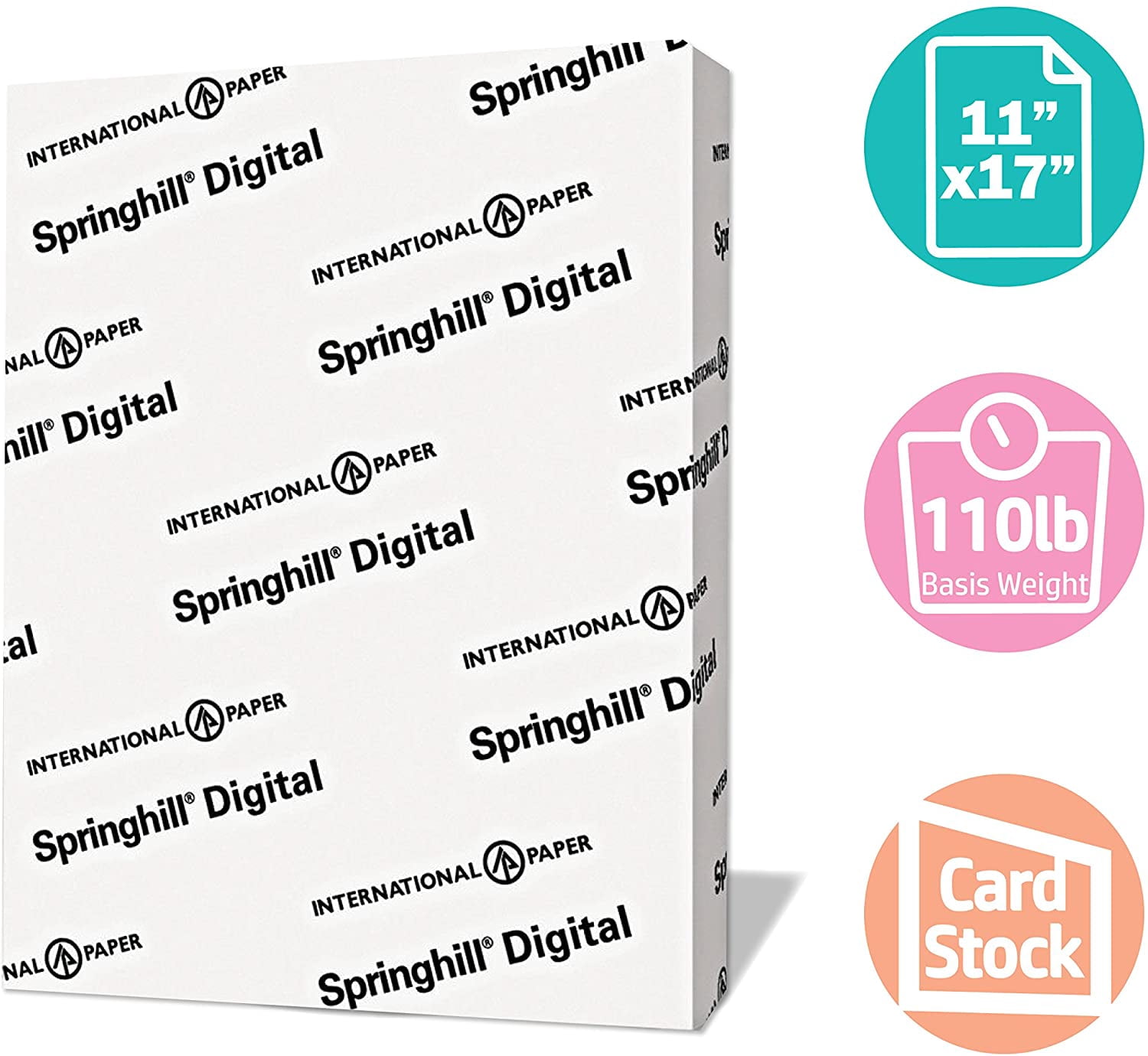 Springhill Yellow Colored Cardstock Paper, 110lb Index, 199 gsm, 11x17 card stock, 1 Ream / 250 Sheets - Heavy Cardstock with Smooth Finish (035320R)